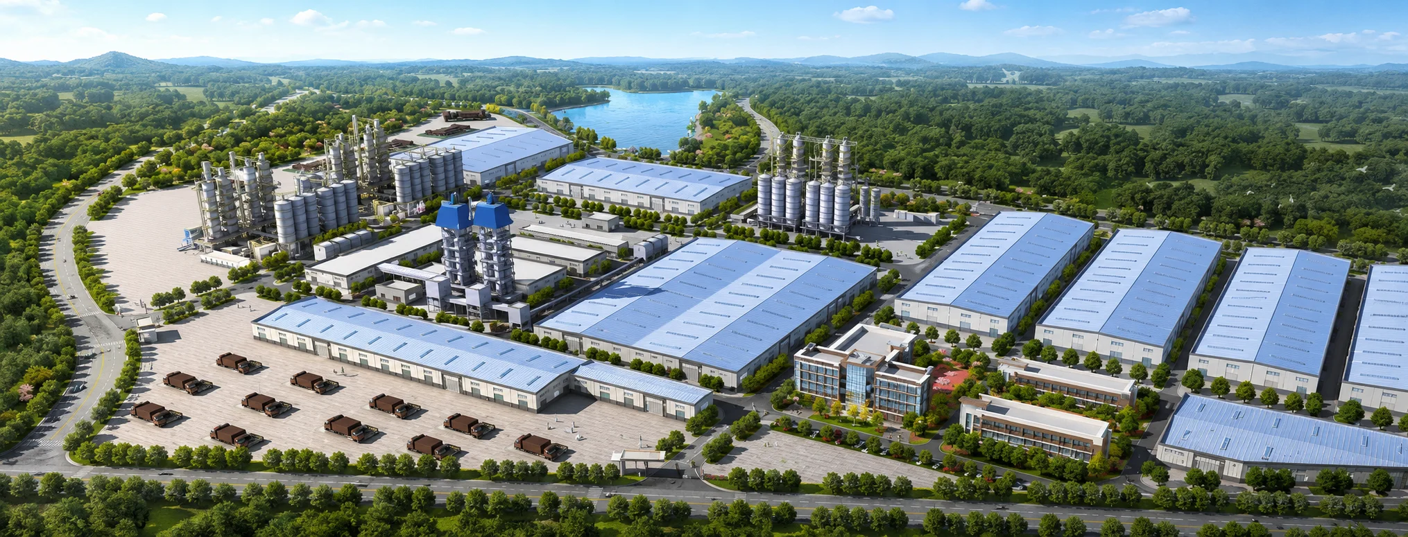 Precipitated calcium carbonate production line and powder processing system