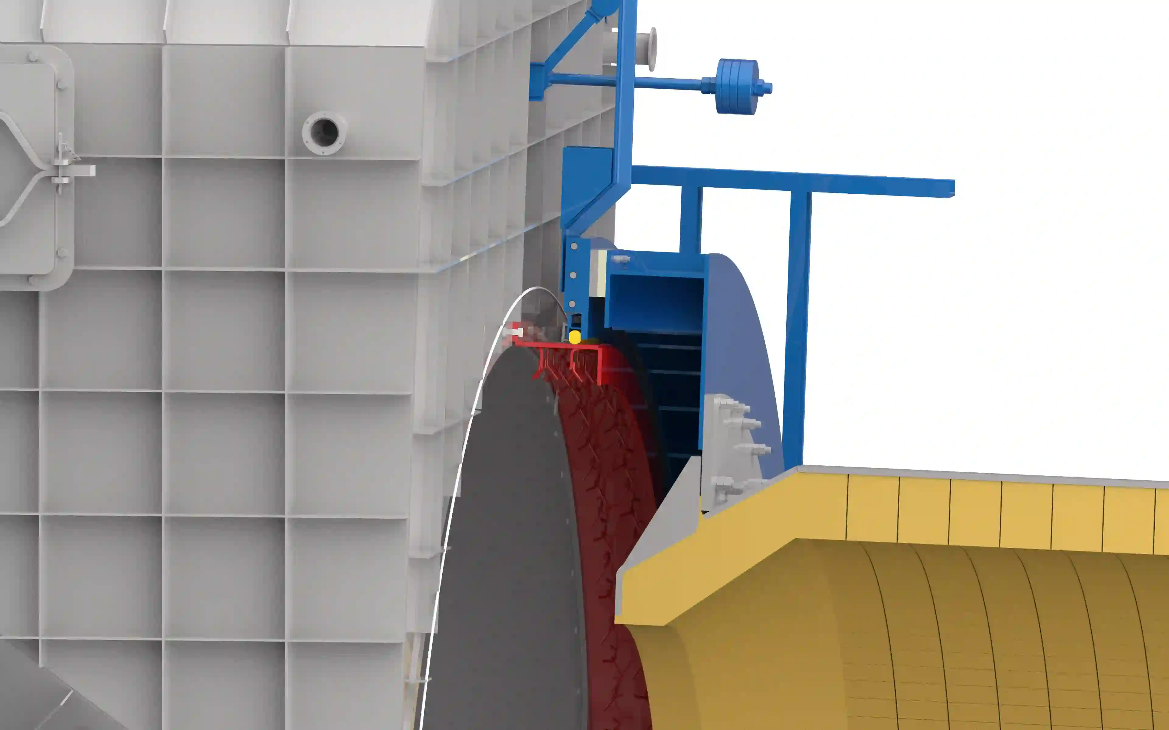 Additional kiln inlet seal view for INNOIS rotary kiln tail sealing